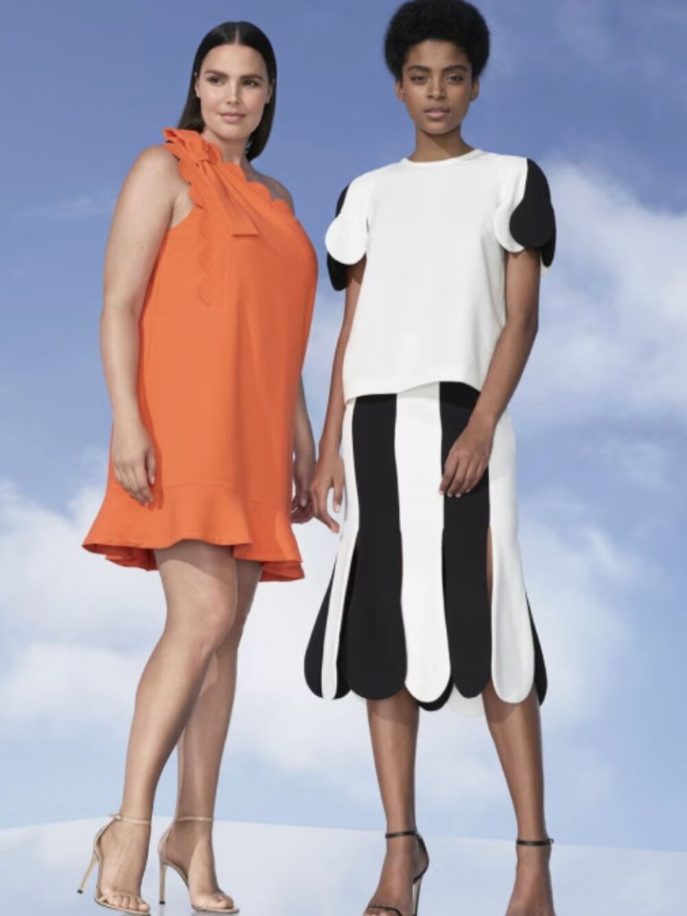 Victoria Beckham for Target Black and White Tulip Skirt - Size 6